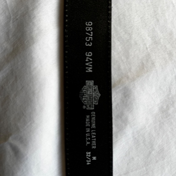 Harley Davidson Black Genuine Leather Belt M 32/34 - Picture 4 of 6